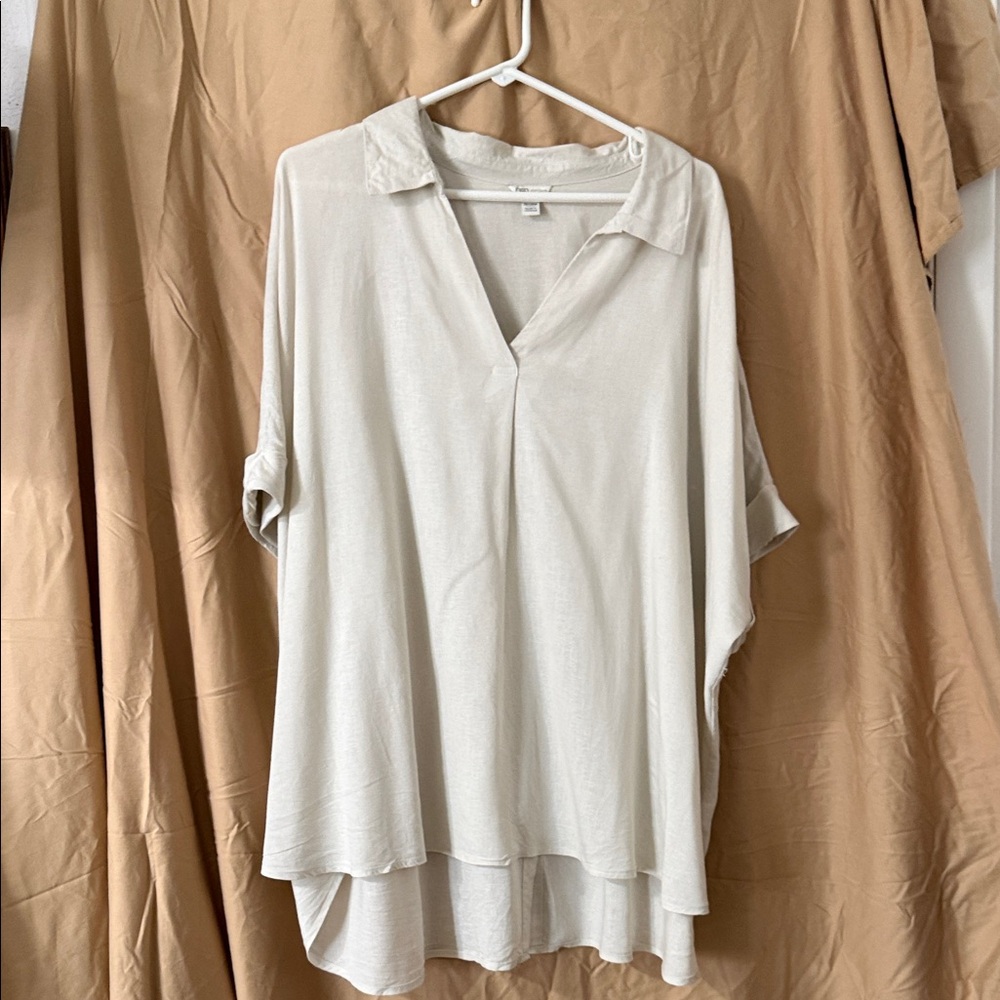 Cato Cream Women's Tunic Top